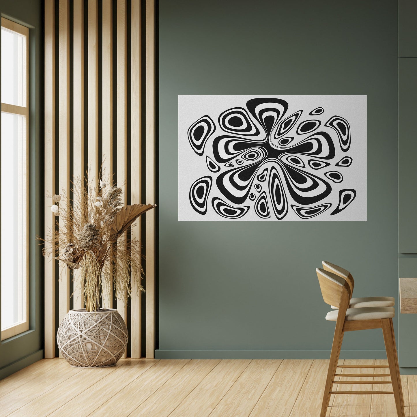 Poster orizzontale staccabile e attaccabile con macchia ipnotizzante