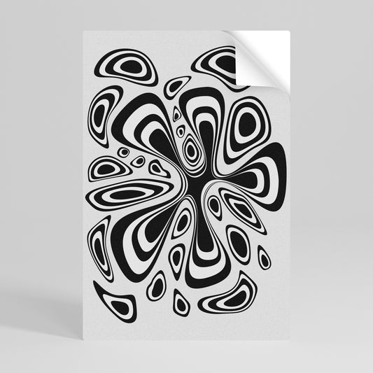 Poster verticale staccabile e attaccabile con macchia ipnotizzante