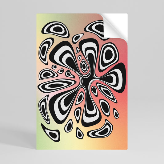 Poster verticale ILLUSIONARY SPLASH stacca e attacca