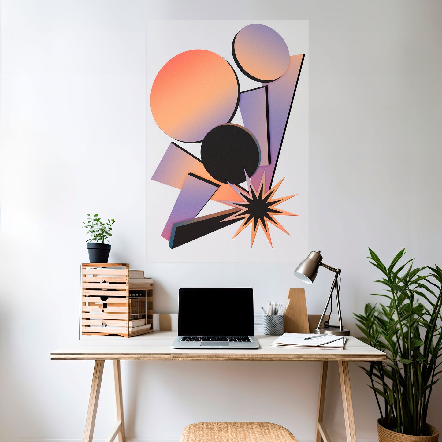 Poster verticale staccabile e attaccabile ANGULAR ARTISTRY