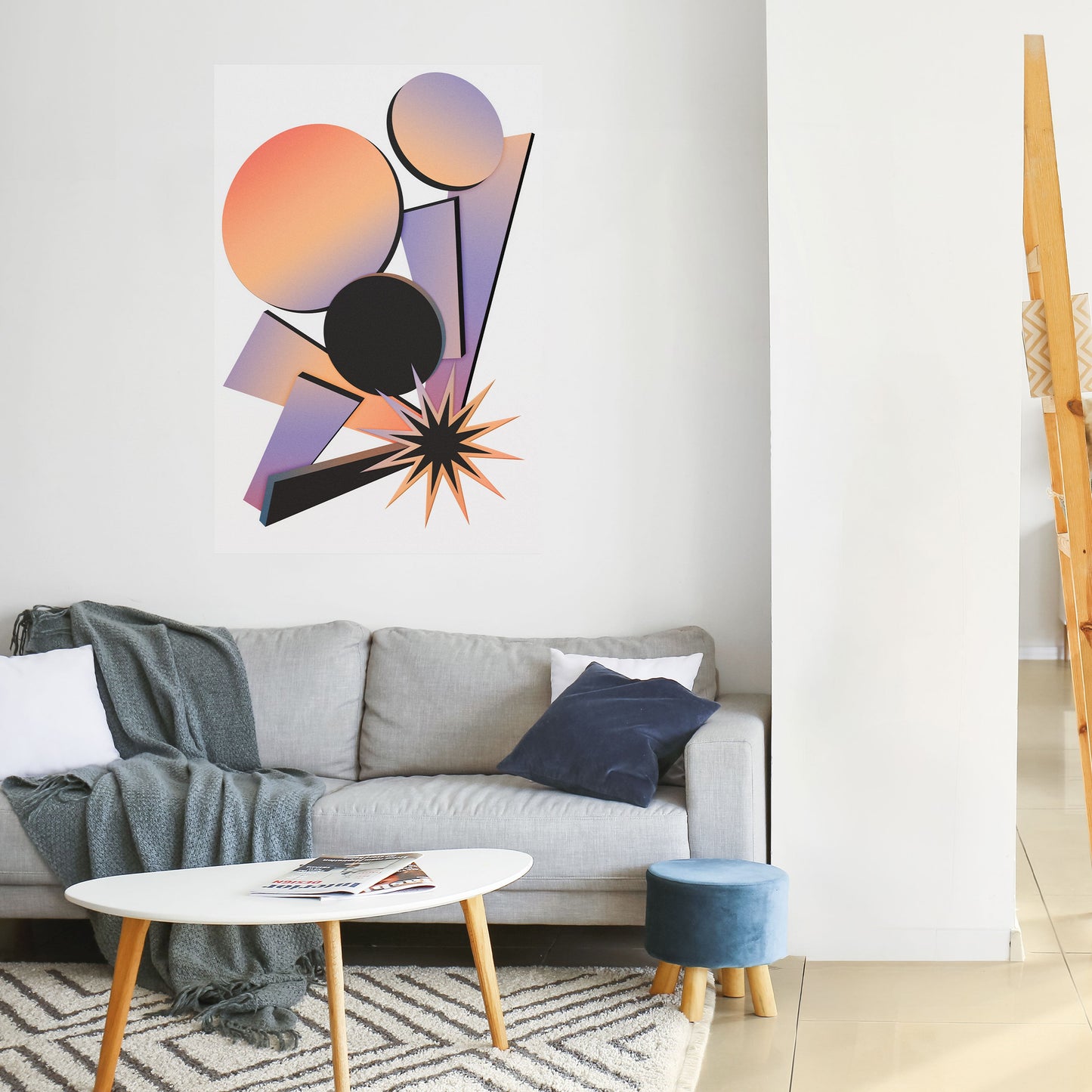 Poster verticale staccabile e attaccabile ANGULAR ARTISTRY