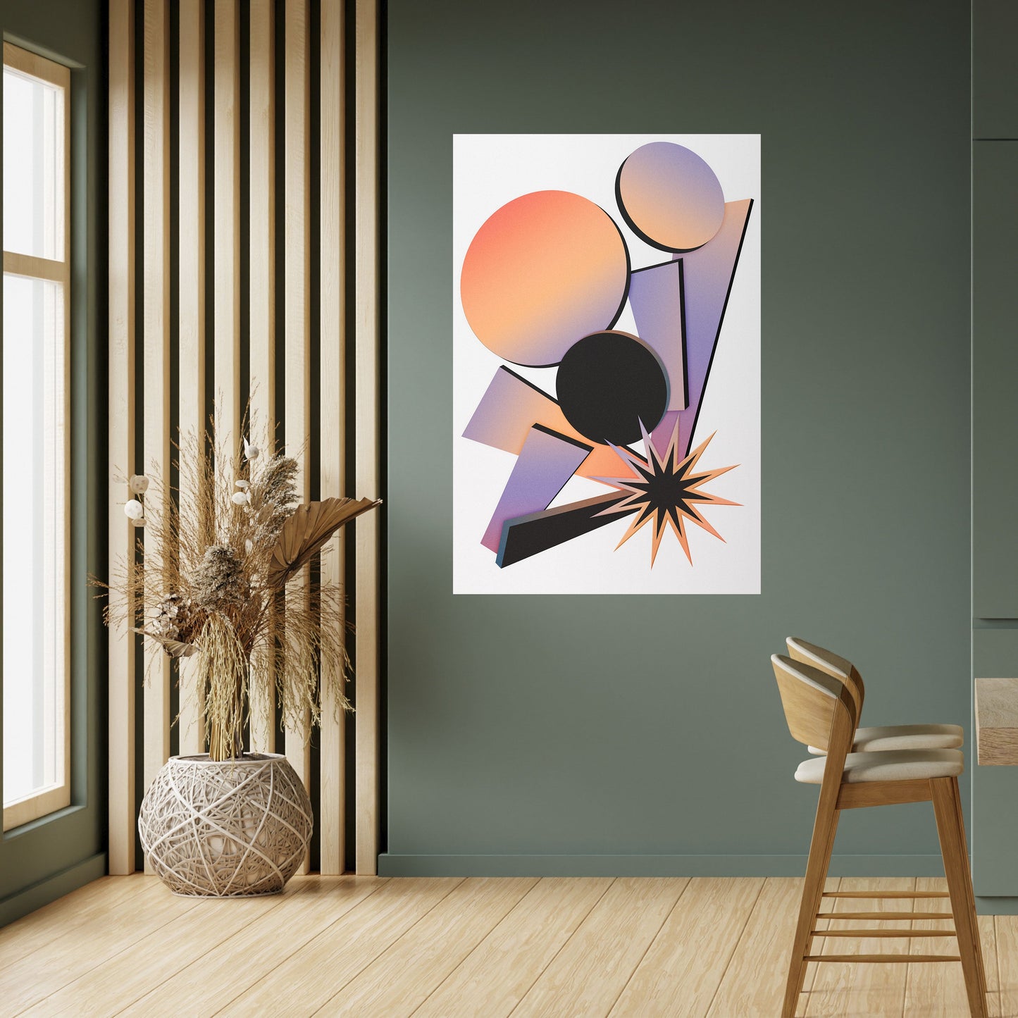 Poster verticale staccabile e attaccabile ANGULAR ARTISTRY