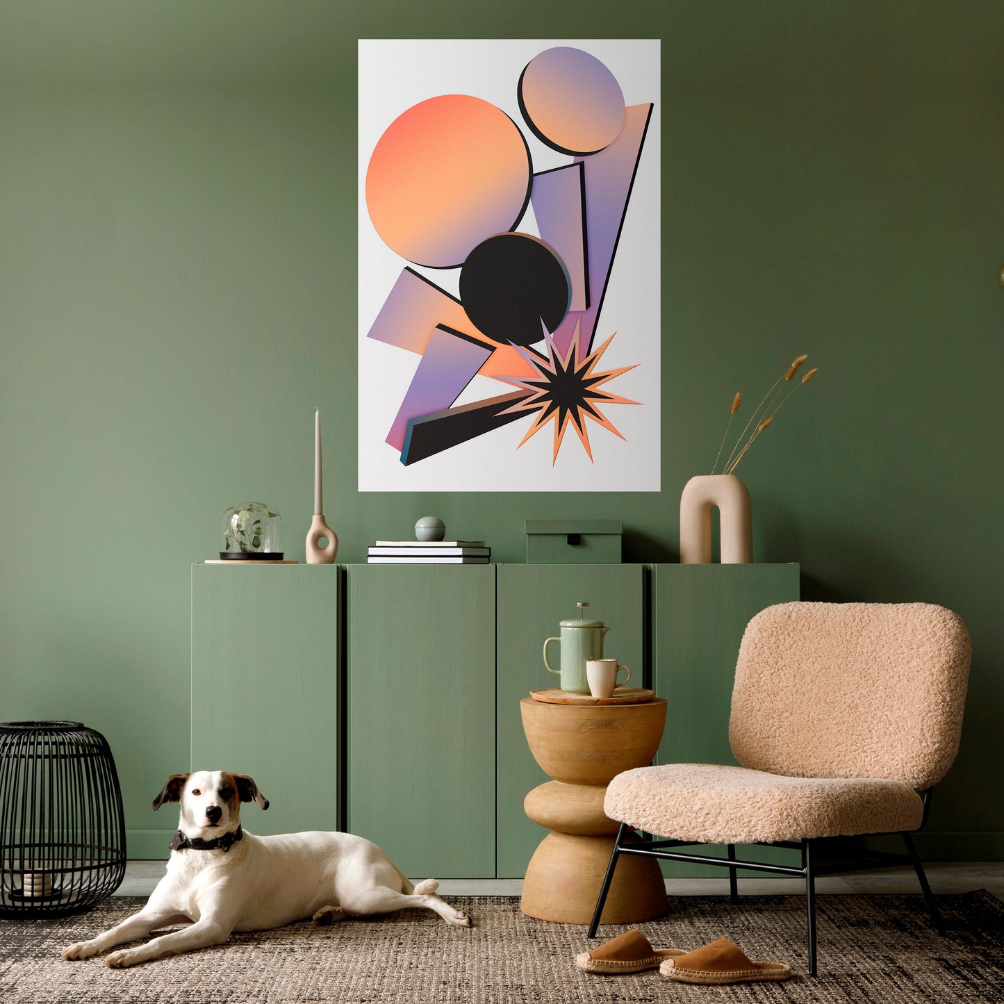 Poster verticale staccabile e attaccabile ANGULAR ARTISTRY