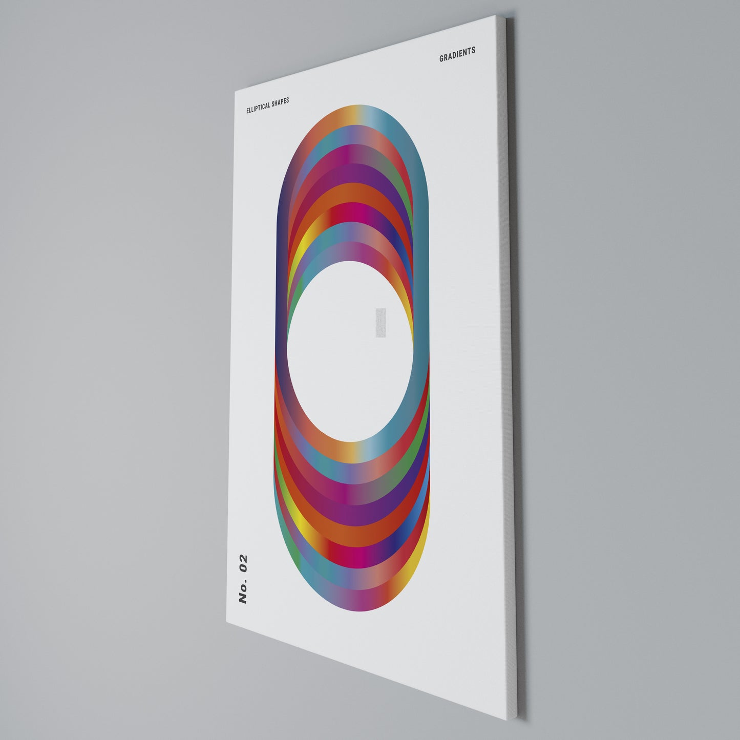 ELIPTICAL GRADIENTS Stampa su Tela Verticale