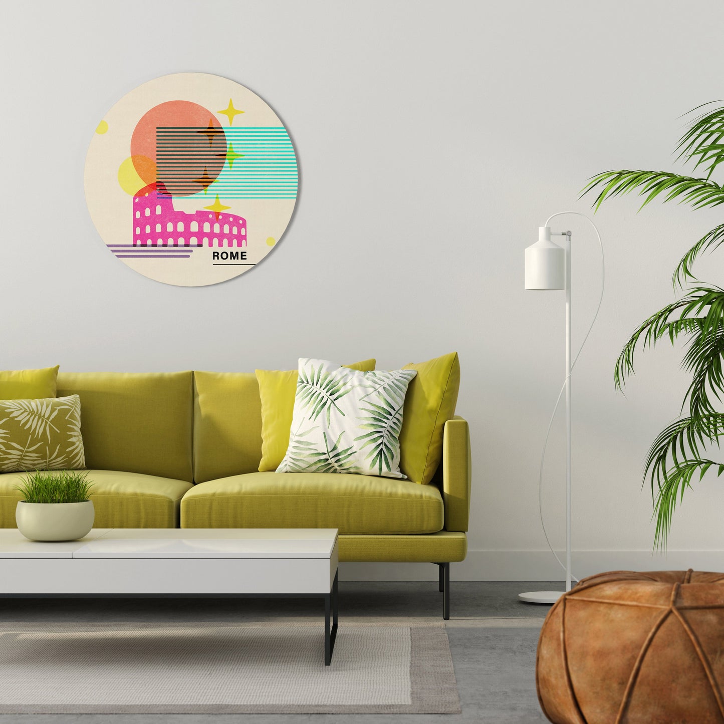 ROMAN SPARKLE Round Wall Art