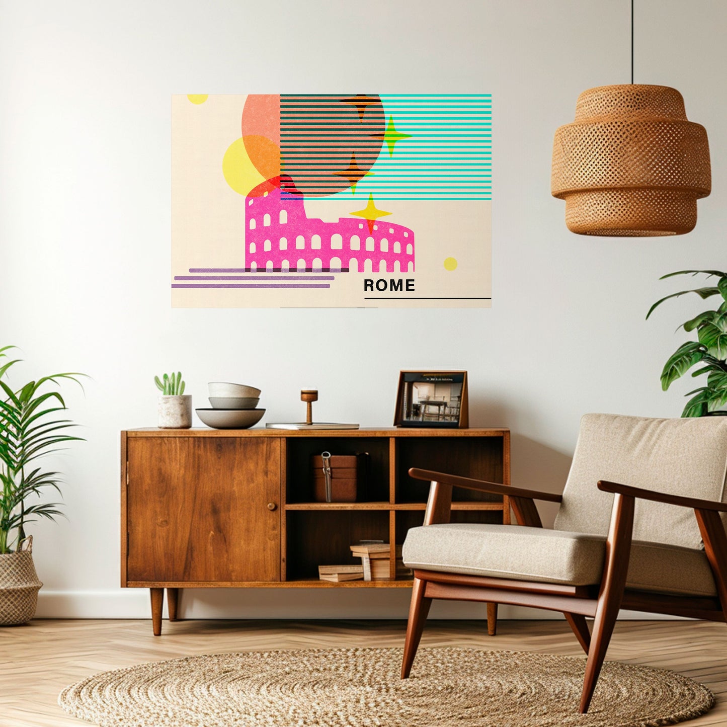 Poster orizzontale staccabile e attaccabile ROMAN SPARKLE
