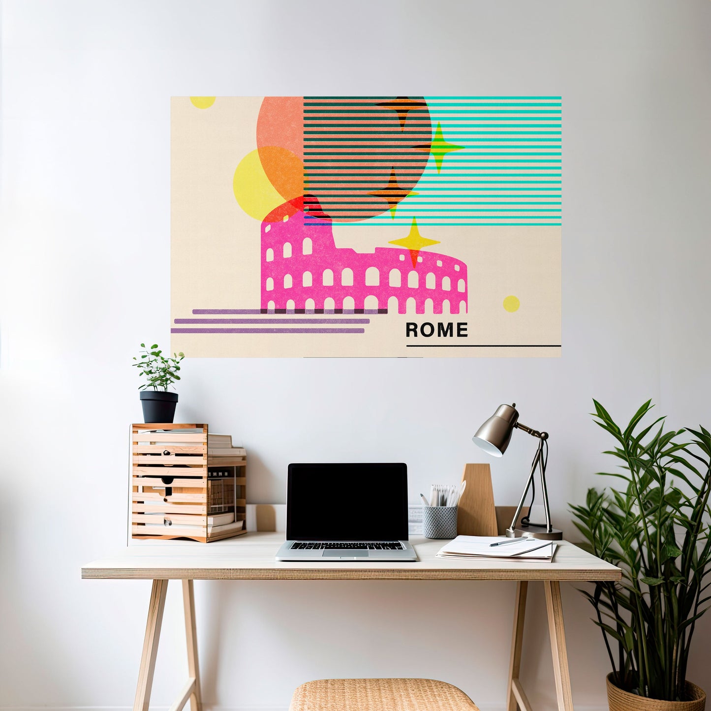 Poster orizzontale staccabile e attaccabile ROMAN SPARKLE