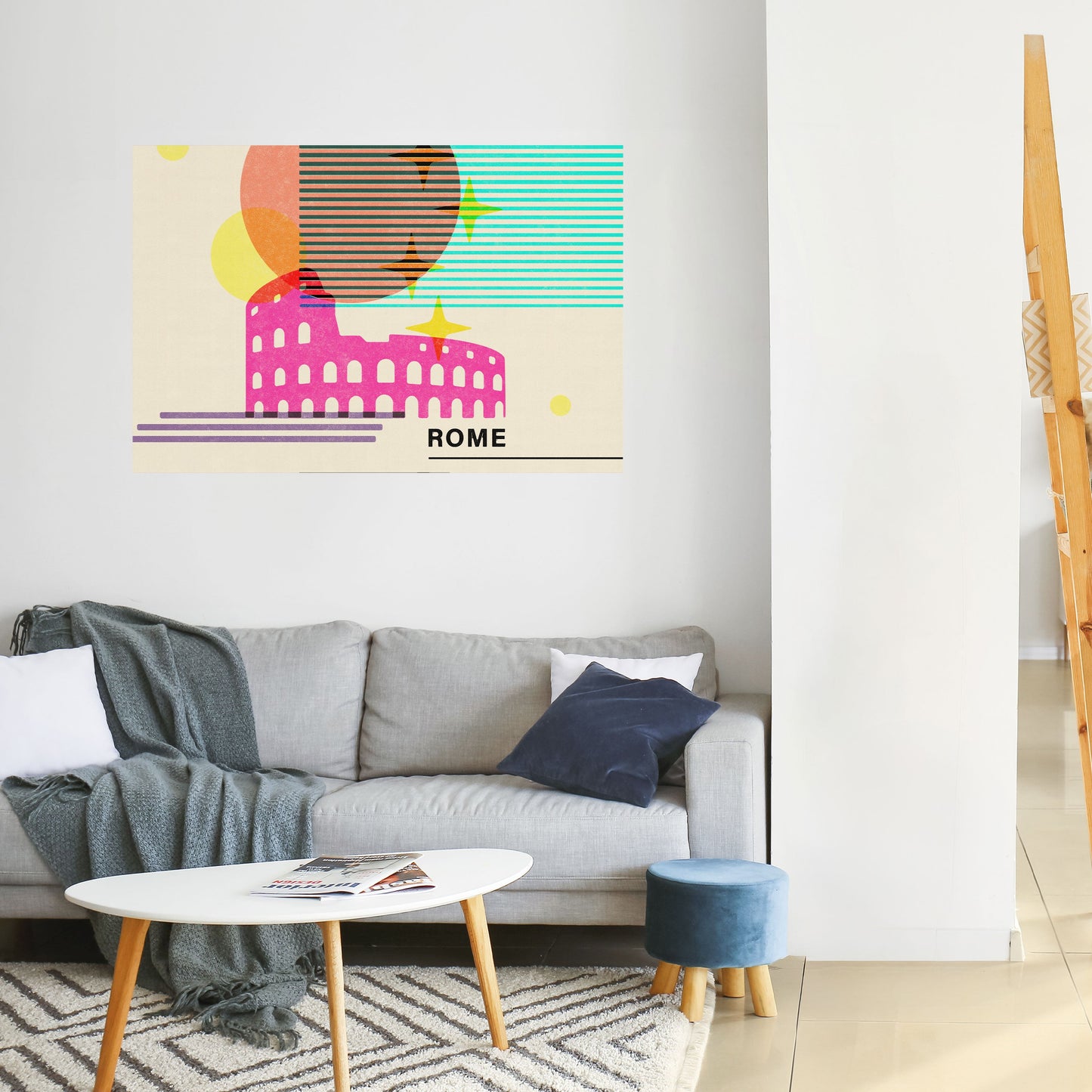 Poster orizzontale staccabile e attaccabile ROMAN SPARKLE