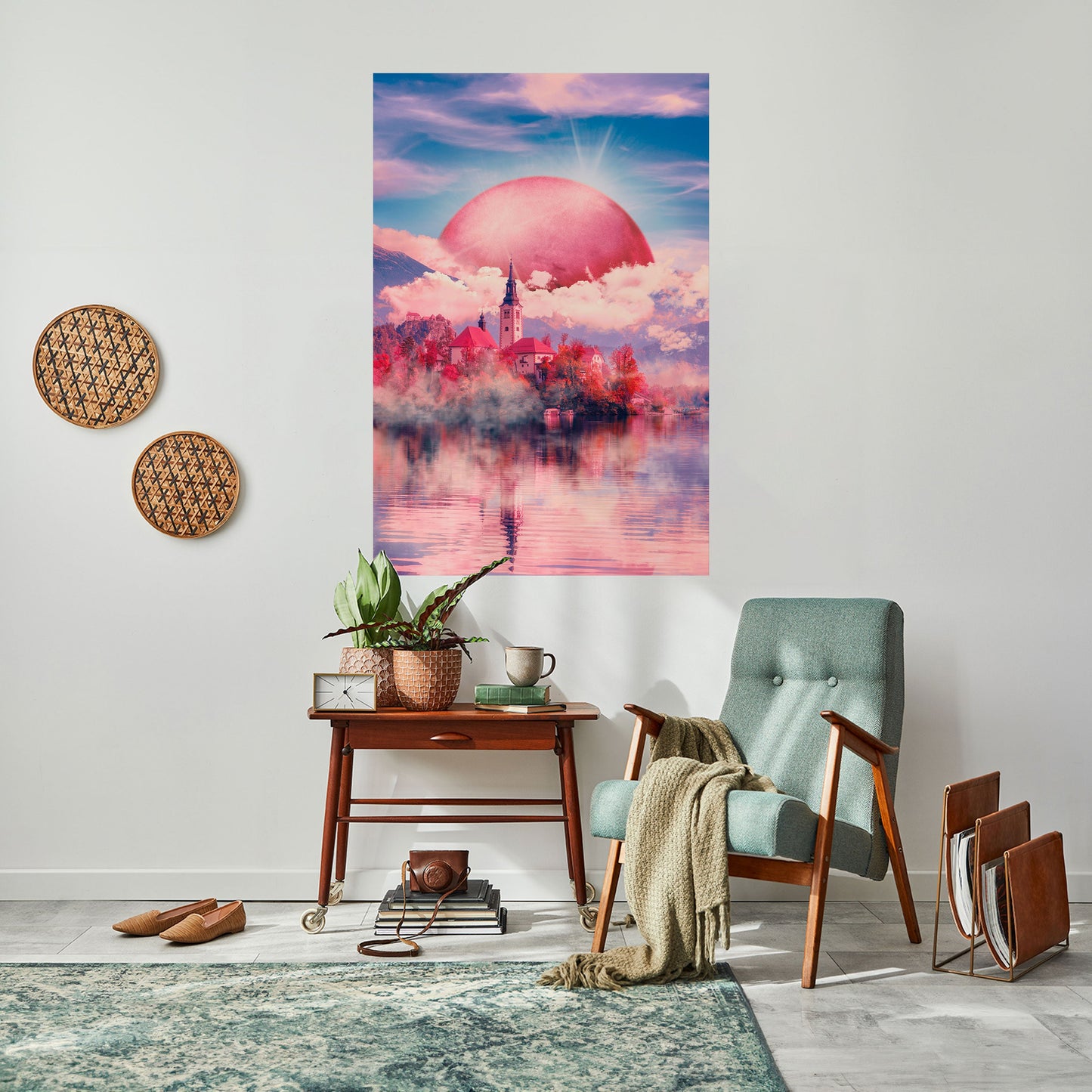 MARTE SOPRA IL LAGO DI BLED Poster verticale staccabile e attaccabile