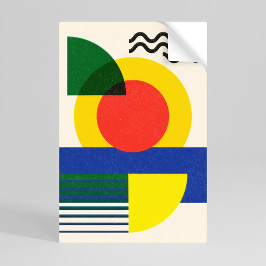 Poster verticale staccabile e attaccabile con FORMAZIONE AL TRAMONTO