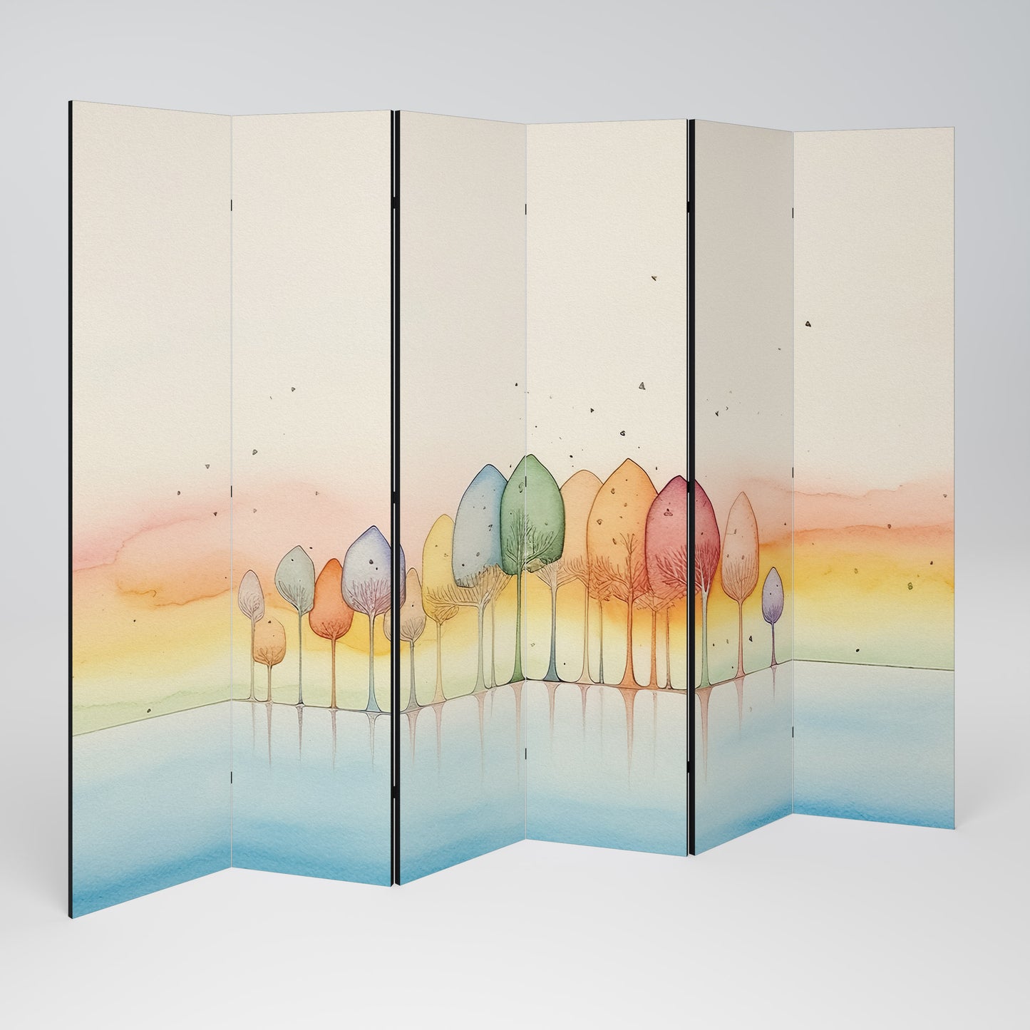 Divisorio decorativo per ambienti a 6 pannelli COLORFUL OASIS