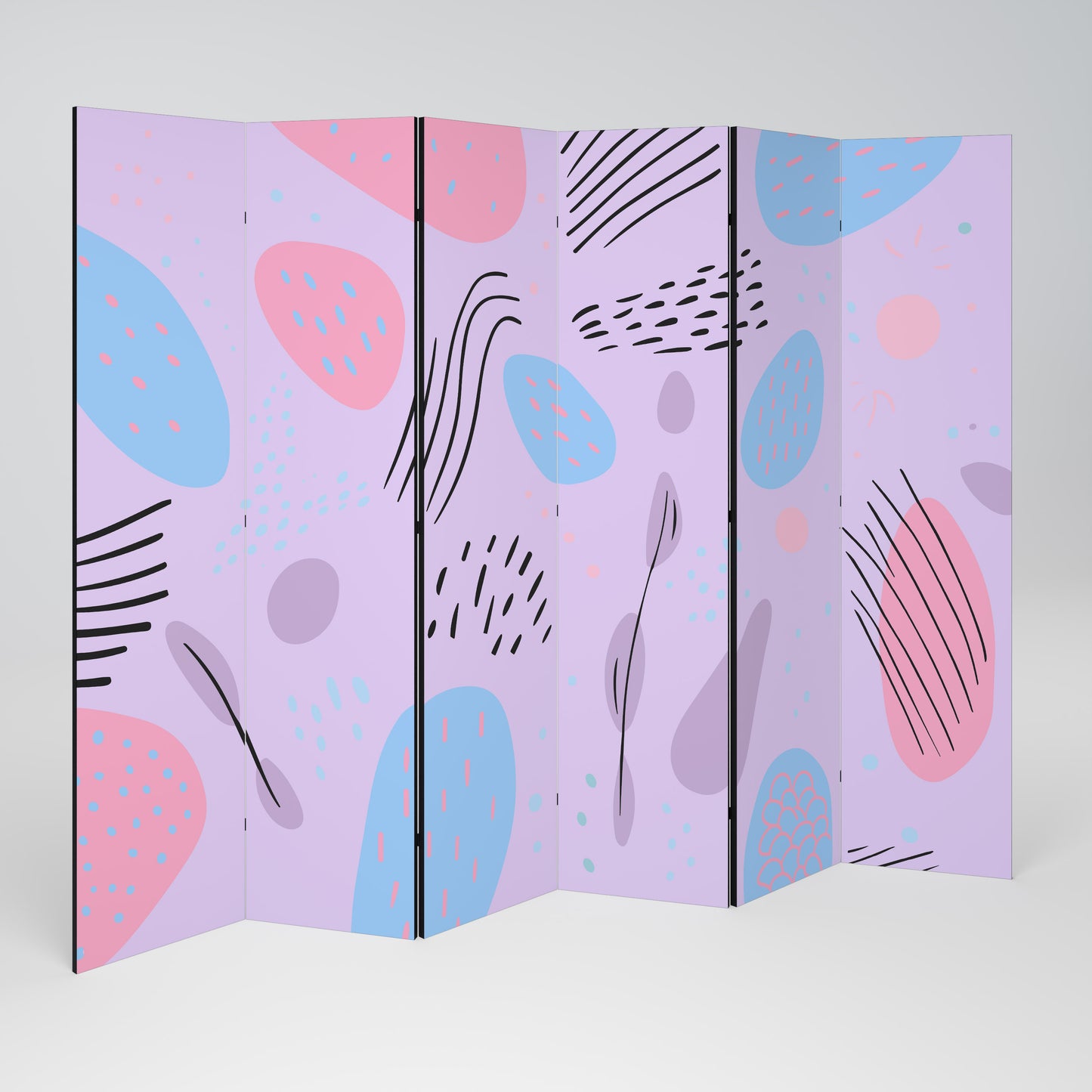 PINKY FRENZY Divisorio decorativo per ambienti a 6 pannelli