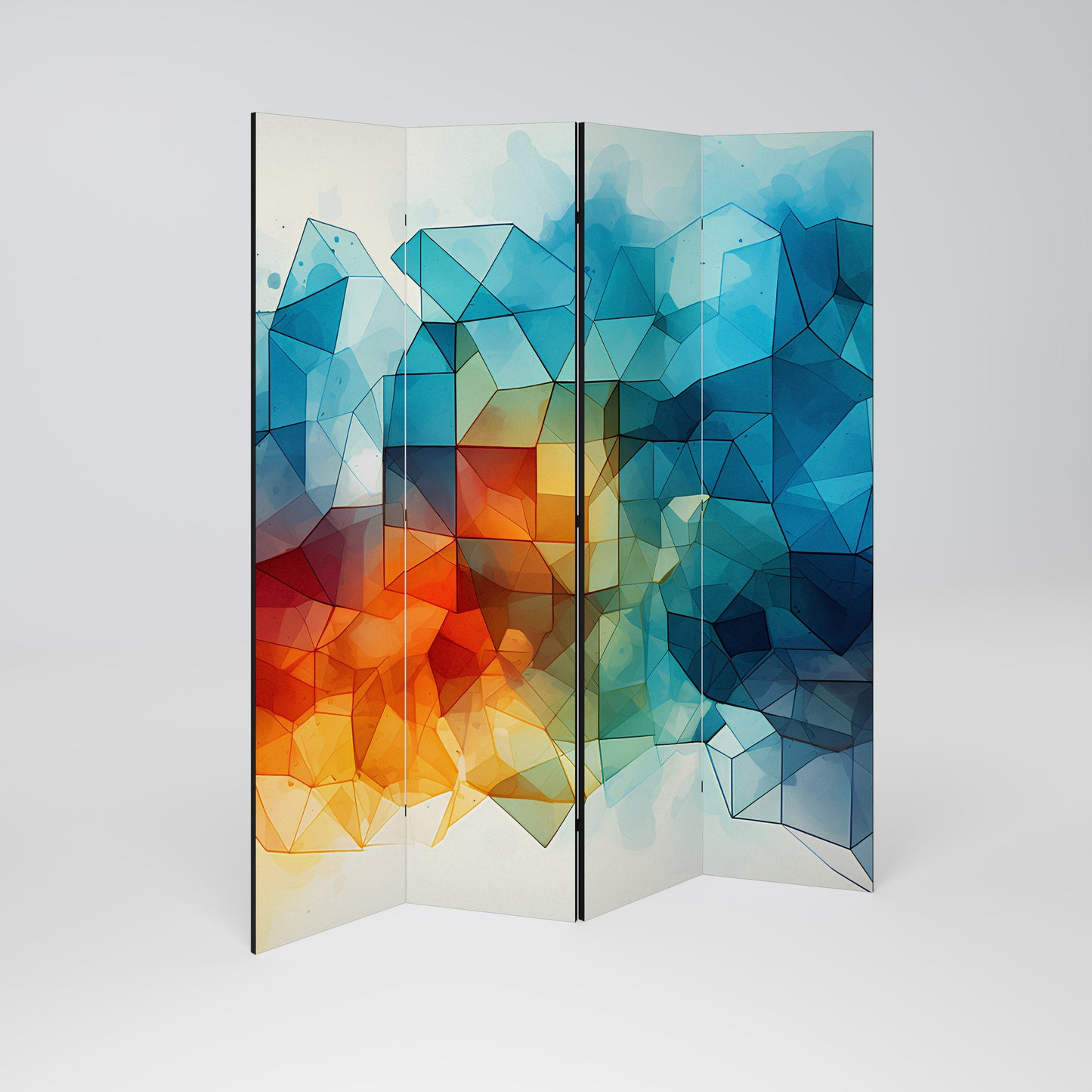 SFACCETTATURE VIBRANTI UNISCONO Divisorio decorativo per ambienti a 4 pannelli