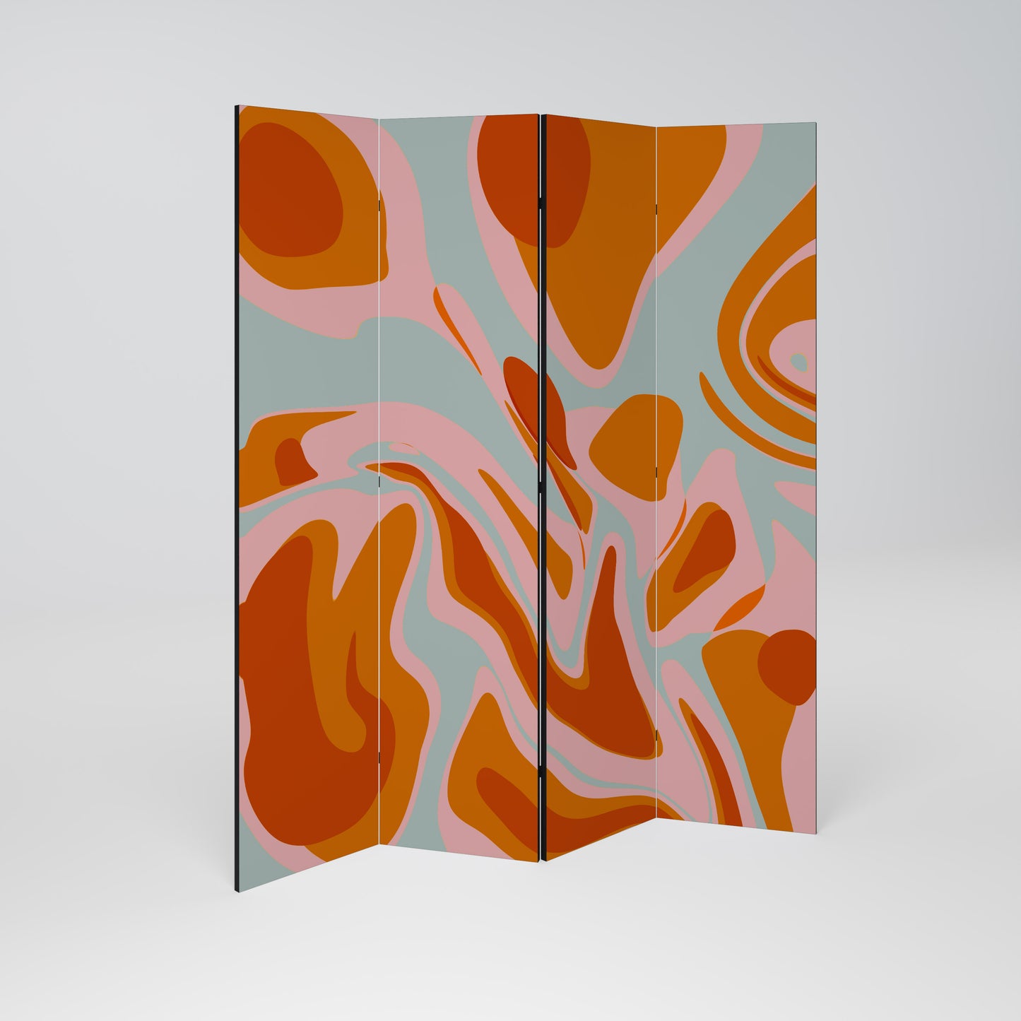 FLOATING BURN - Divisorio decorativo per ambienti a 4 pannelli