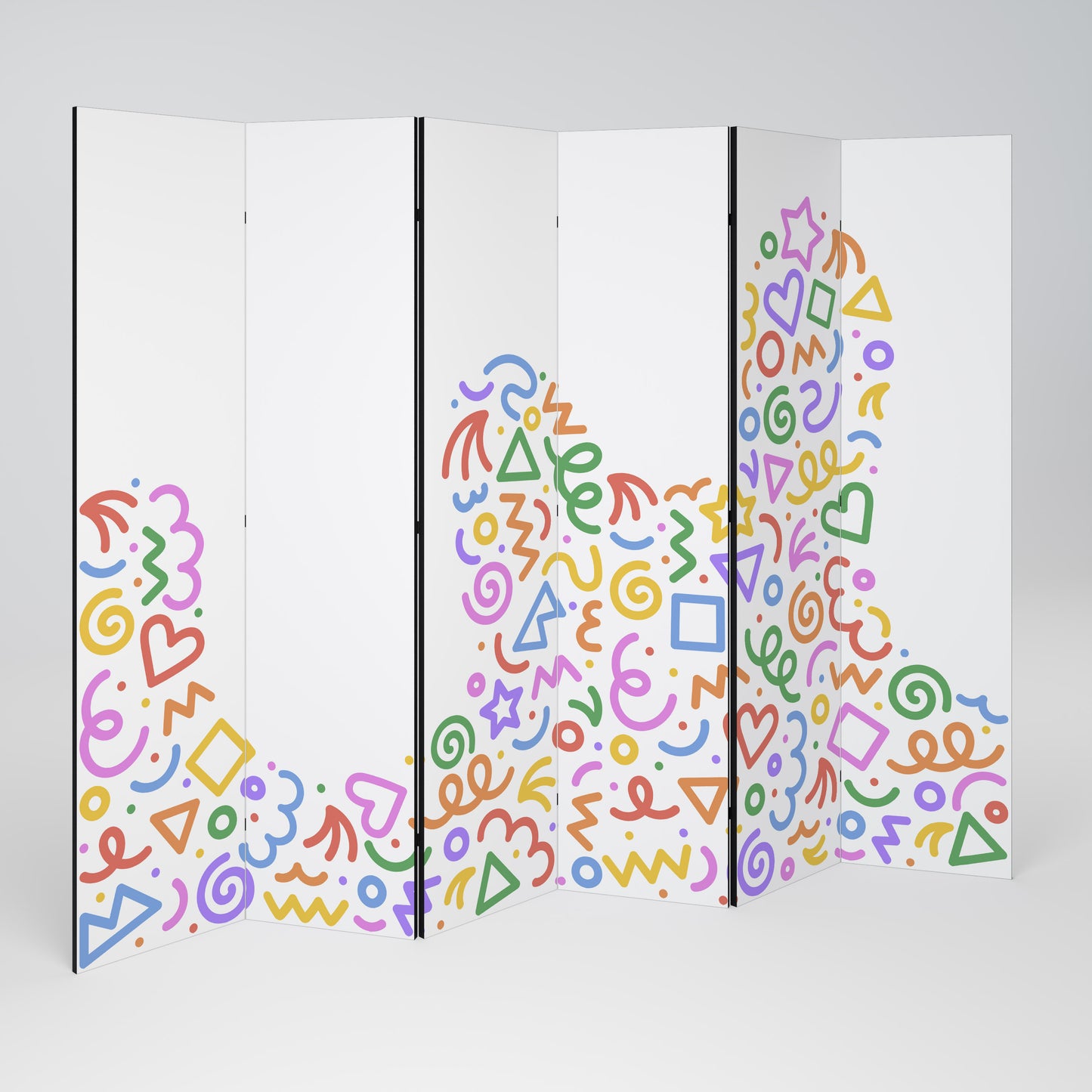 SHAPE EXCITEMENT Divisorio decorativo per ambienti a 6 pannelli