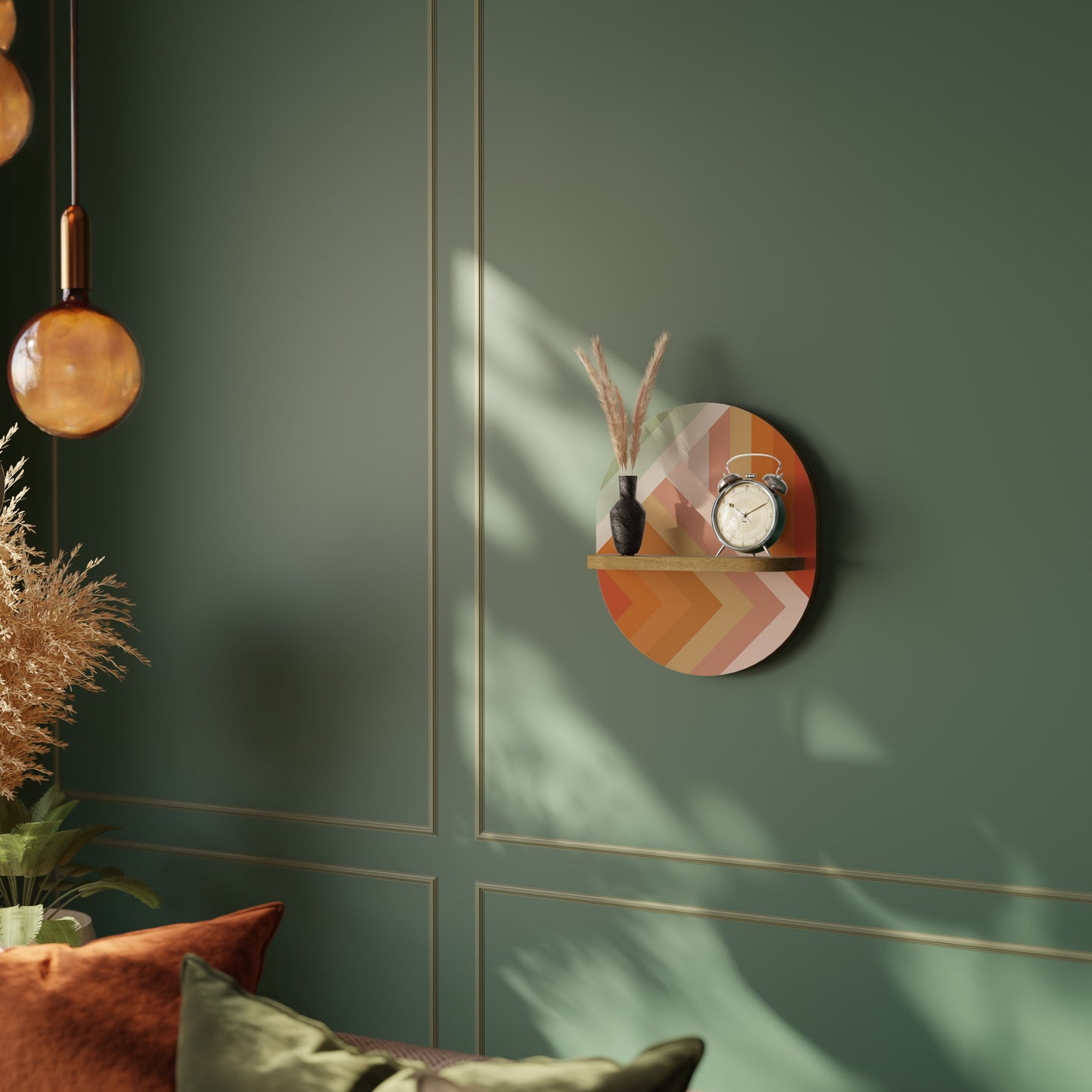 GRADIENT PICKS Mensola ovale per opere d'arte in effetto rovere