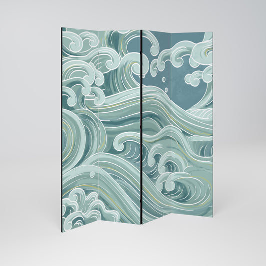 Divisorio decorativo per ambienti a 4 pannelli ASIAN SWAY