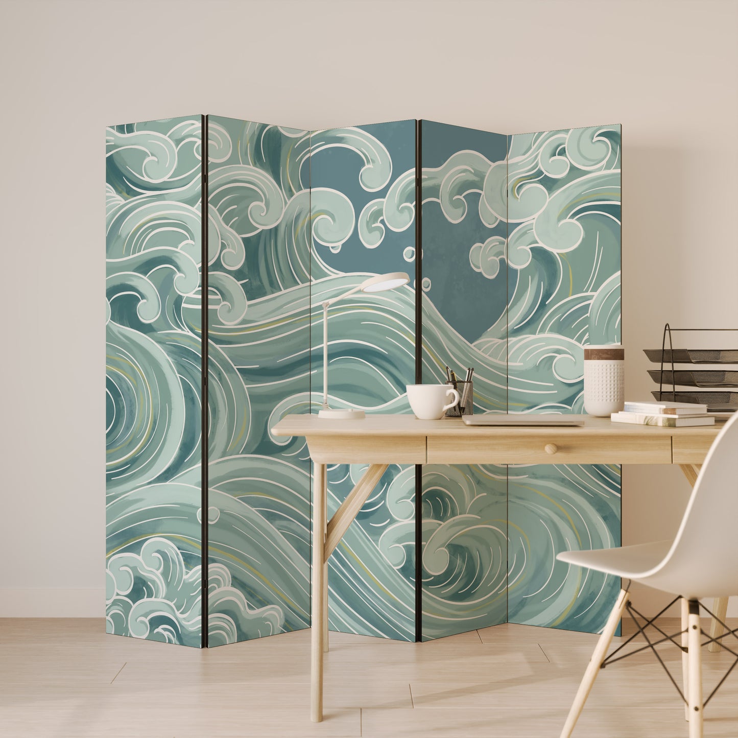 Divisorio decorativo per ambienti a 5 pannelli ASIAN SWAY