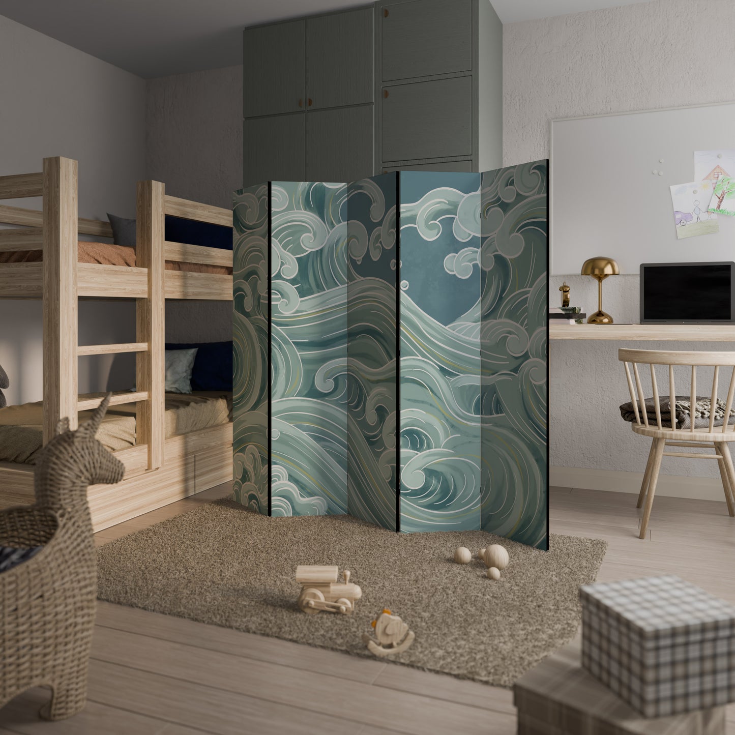 Divisorio decorativo per ambienti a 5 pannelli ASIAN SWAY