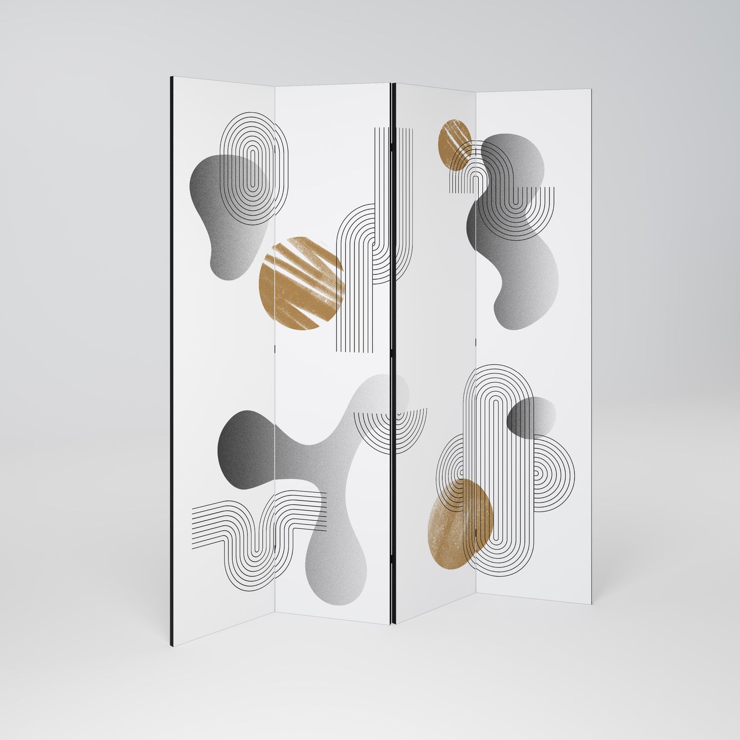 CLEAR CREATIONS Divisorio decorativo per ambienti a 4 pannelli