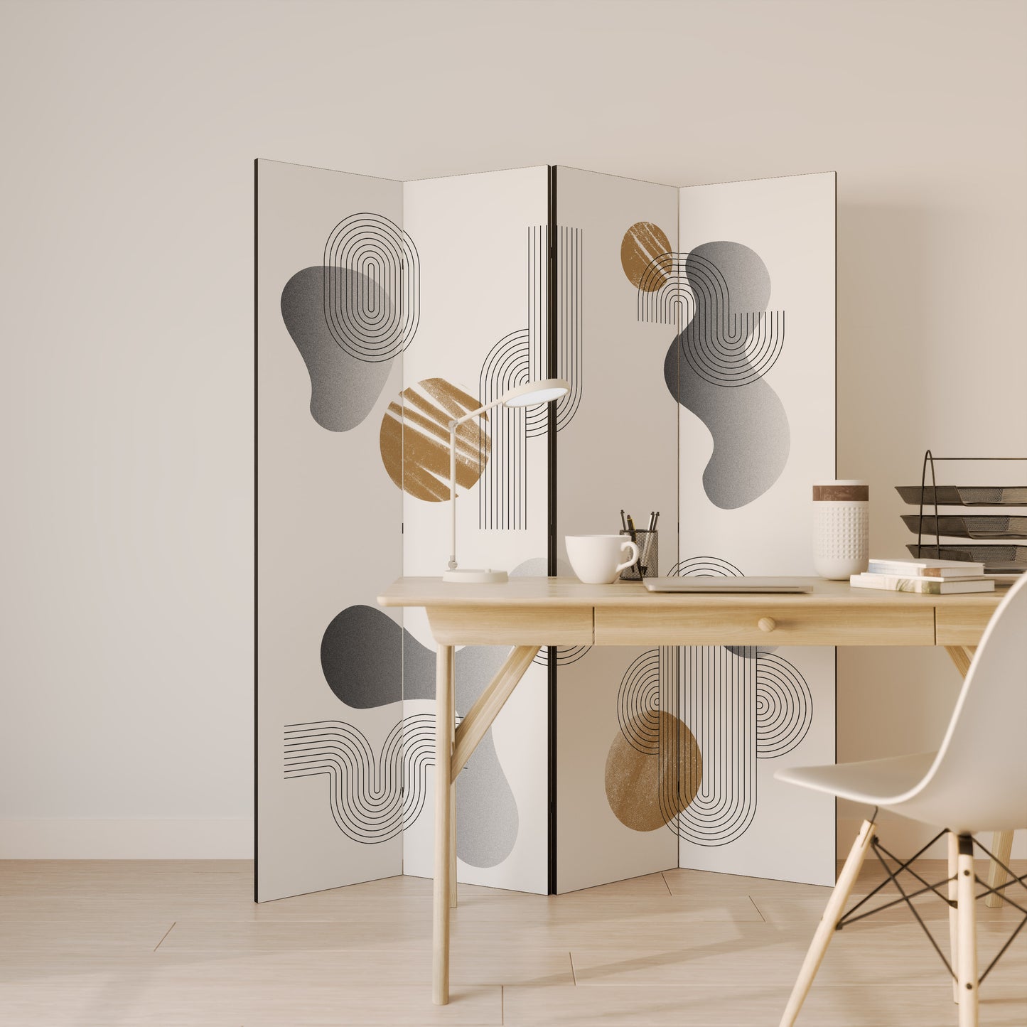 CLEAR CREATIONS Divisorio decorativo per ambienti a 4 pannelli