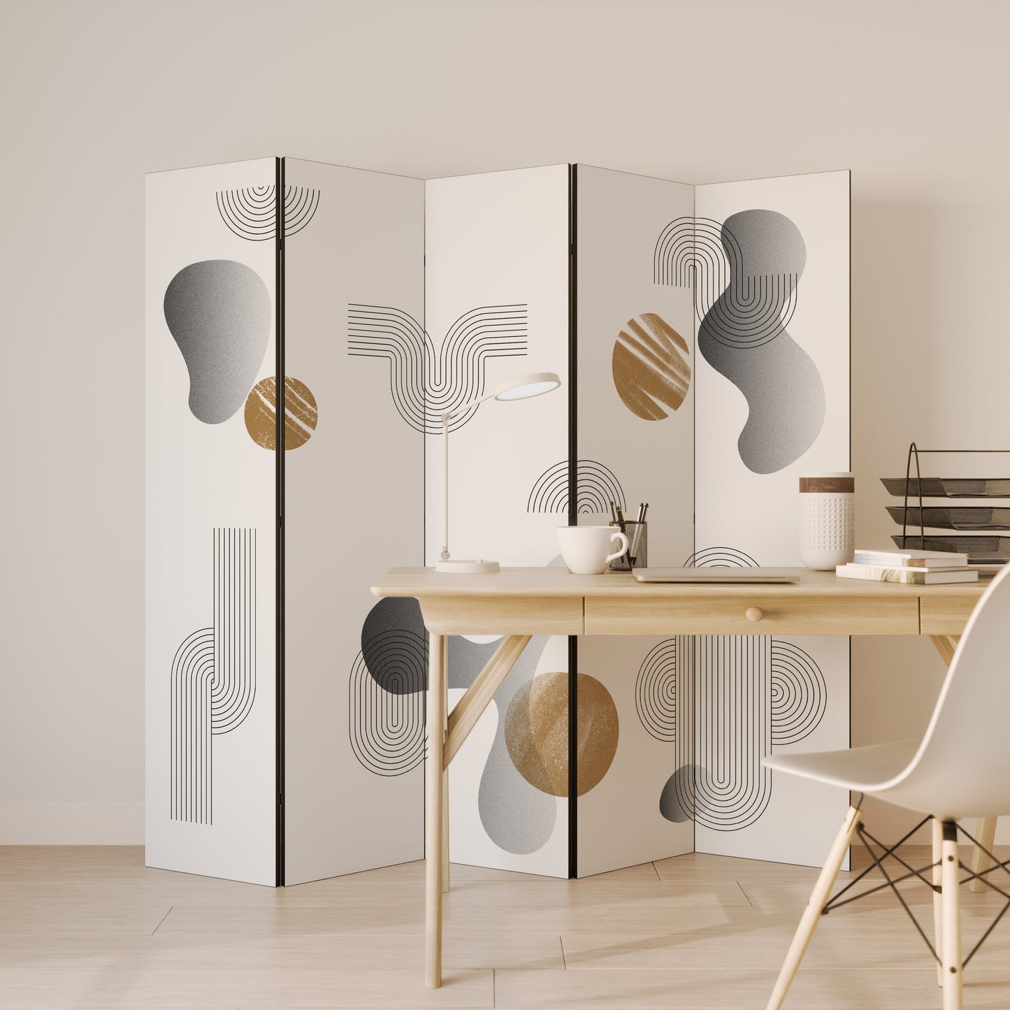 CLEAR CREATIONS Divisorio decorativo per ambienti a 5 pannelli
