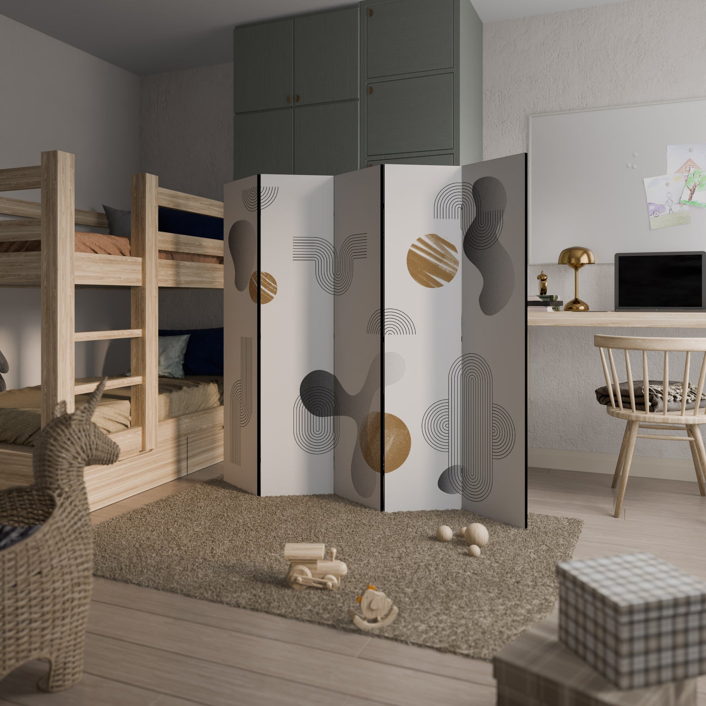 CLEAR CREATIONS Divisorio decorativo per ambienti a 5 pannelli