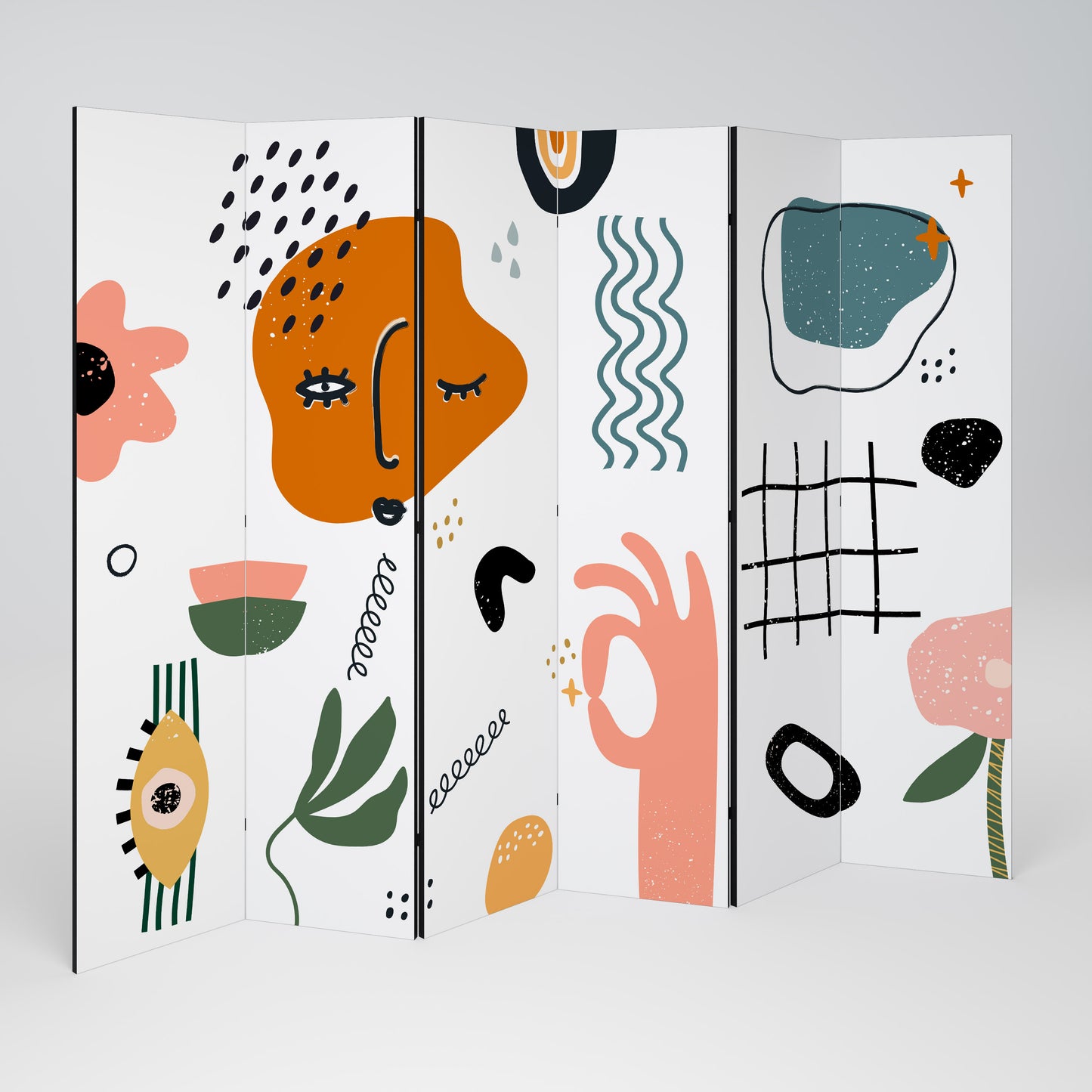 MATISSE WHIMSY Divisorio decorativo per ambienti a 6 pannelli