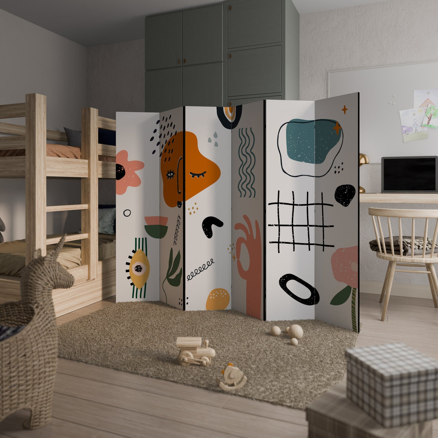 MATISSE WHIMSY Divisorio decorativo per ambienti a 6 pannelli