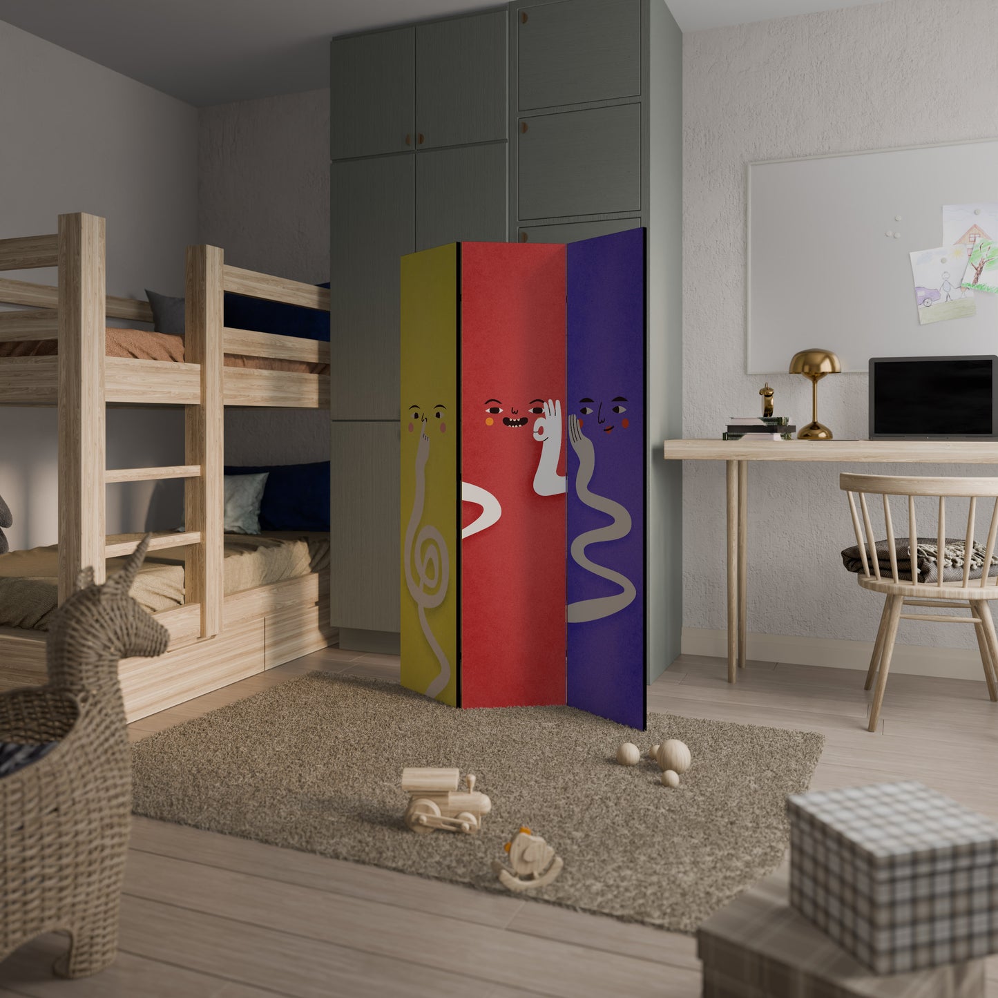 CARATTERISTICHE VIVACI Divisorio decorativo per ambienti a 3 pannelli