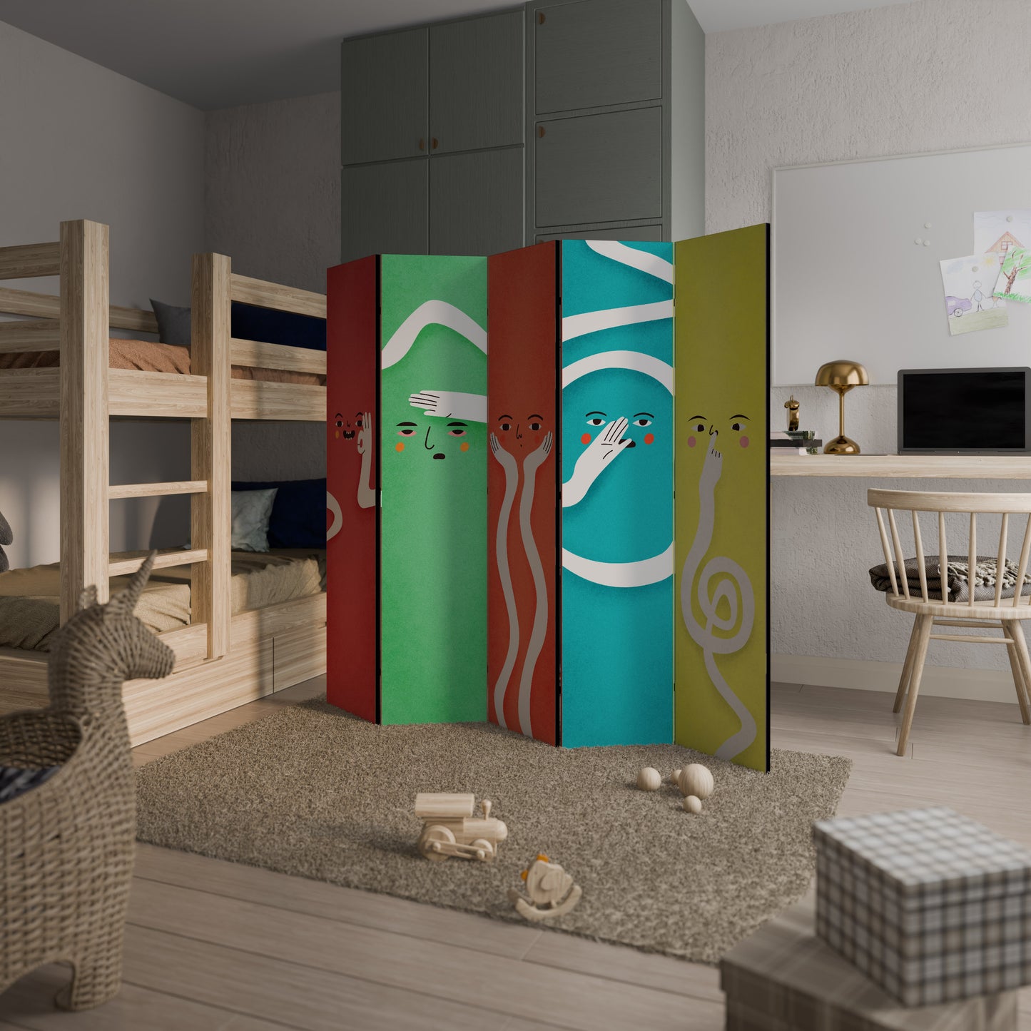 CARATTERISTICHE VIVACI Divisorio decorativo per ambienti a 5 pannelli