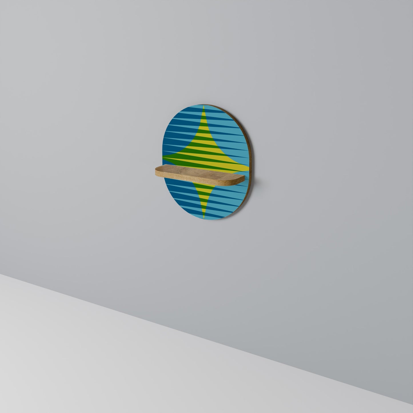 PERFECTION PICKS Mensola ovale per opere d'arte in effetto rovere