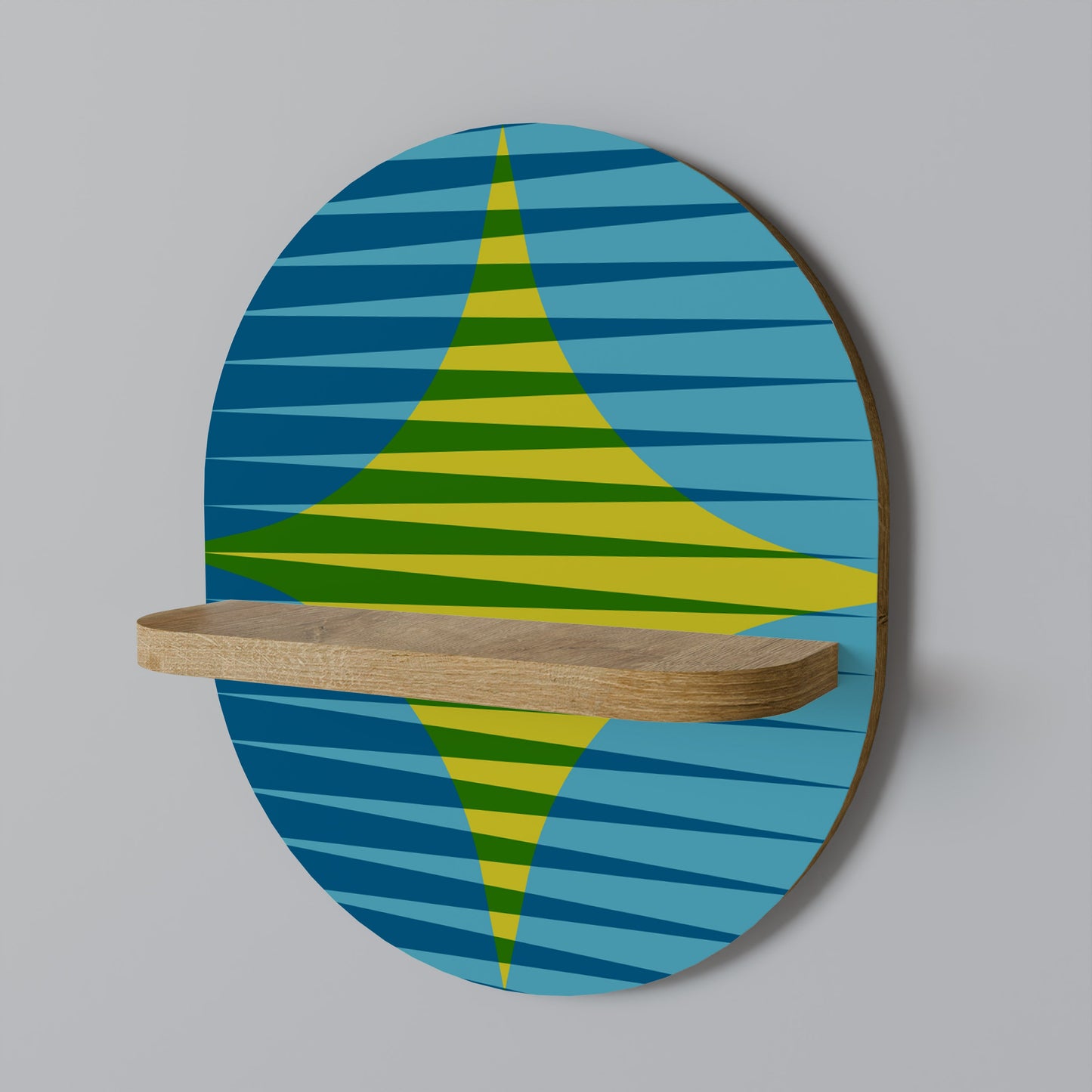 PERFECTION PICKS Mensola ovale per opere d'arte in effetto rovere