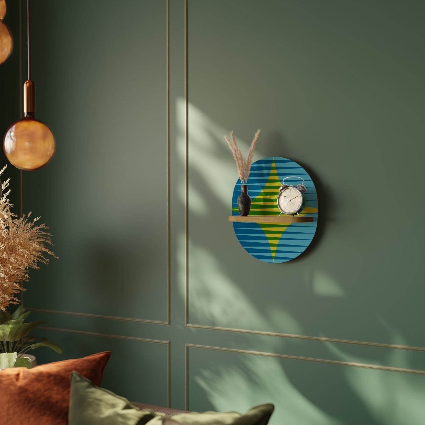 PERFECTION PICKS Mensola ovale per opere d'arte in effetto rovere