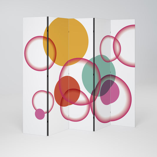 BUBBLE WISH Divisorio decorativo per ambienti a 5 pannelli