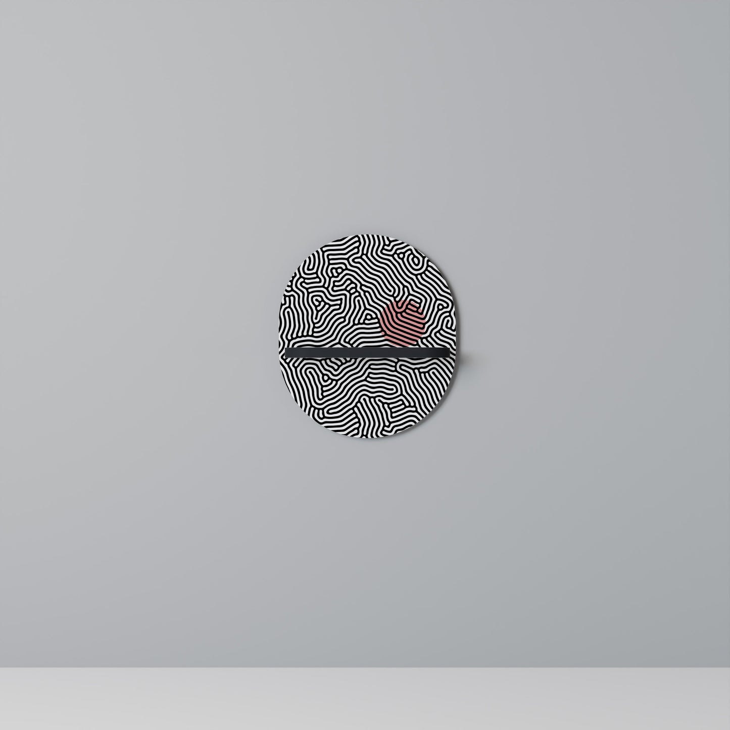 LIVING DOT Oval Art Shelf In Black Finish