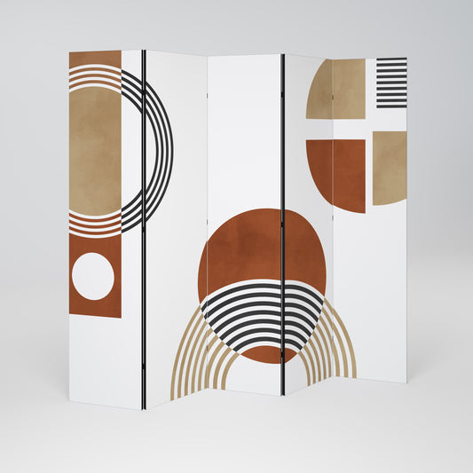 SPACE AROUND Divisorio decorativo per ambienti a 5 pannelli