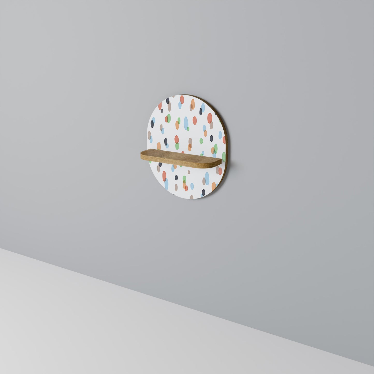 ENERGETIC SPOT Mensola ovale in effetto rovere