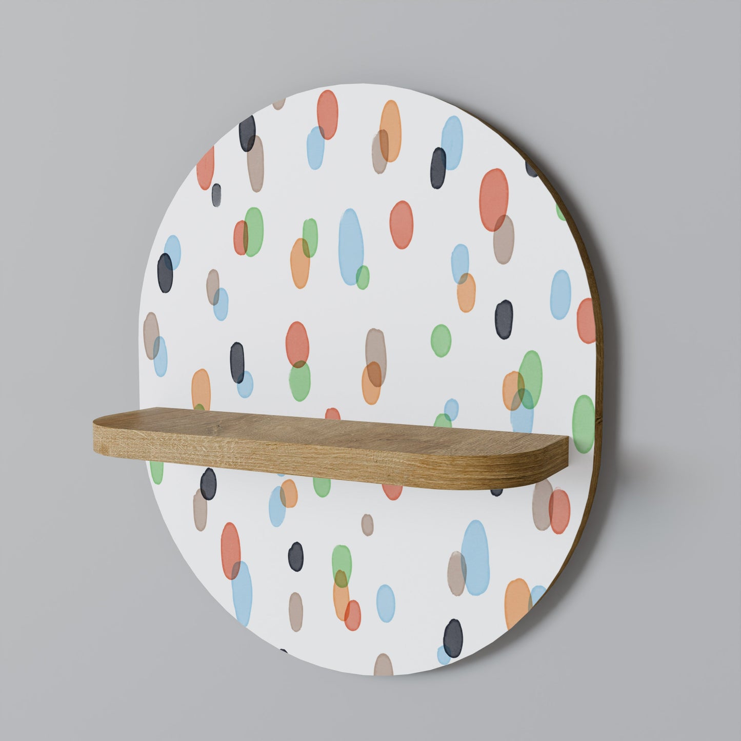 ENERGETIC SPOT Mensola ovale in effetto rovere