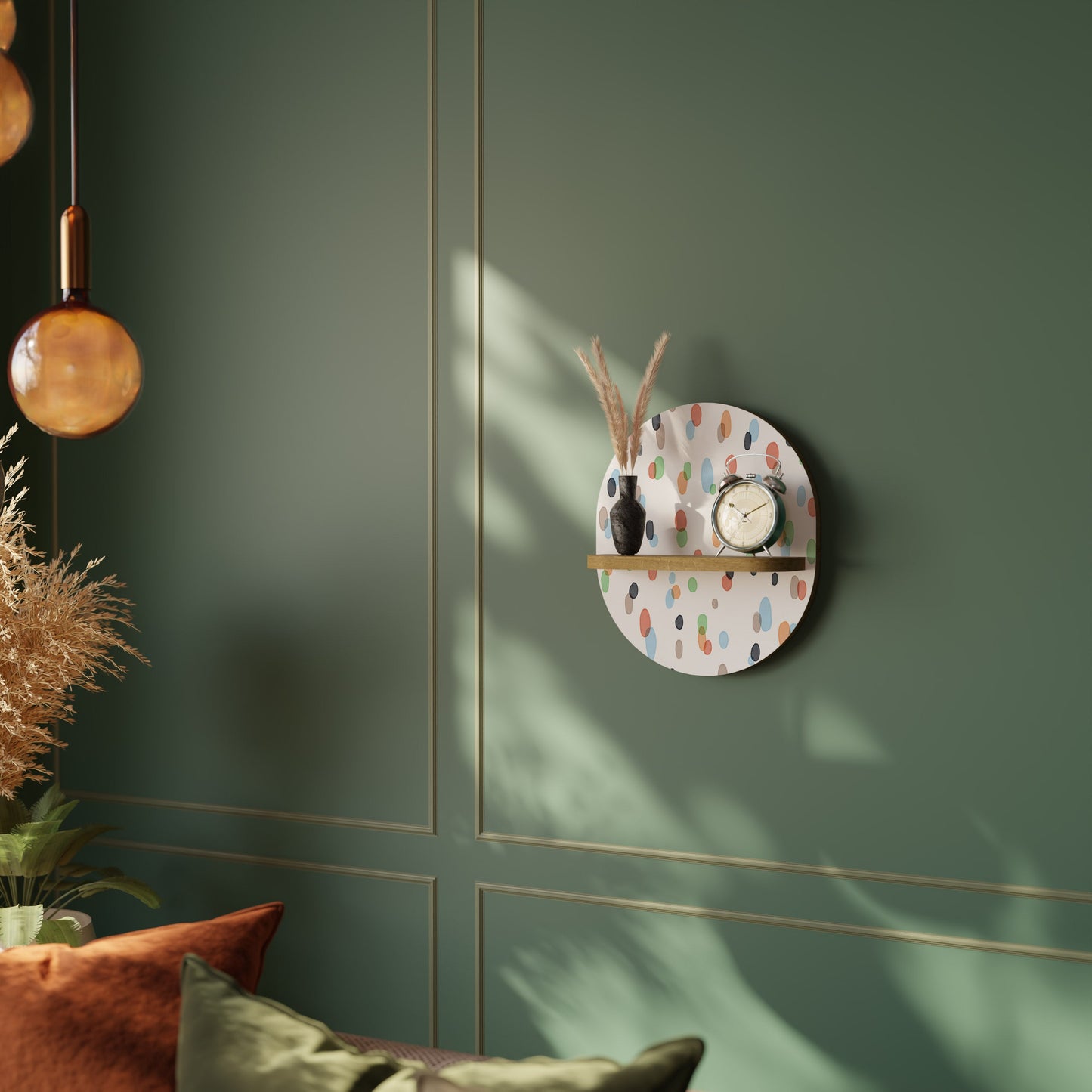 ENERGETIC SPOT Mensola ovale in effetto rovere