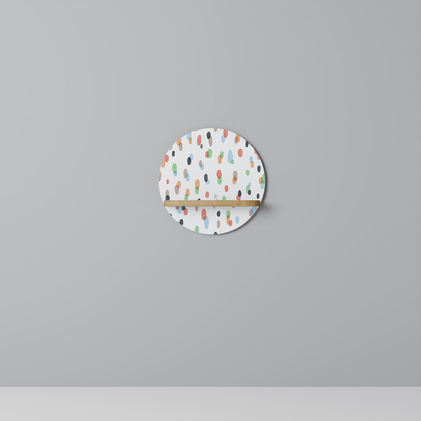 ENERGETIC SPOT Mensola rotonda per opere d'arte in effetto rovere