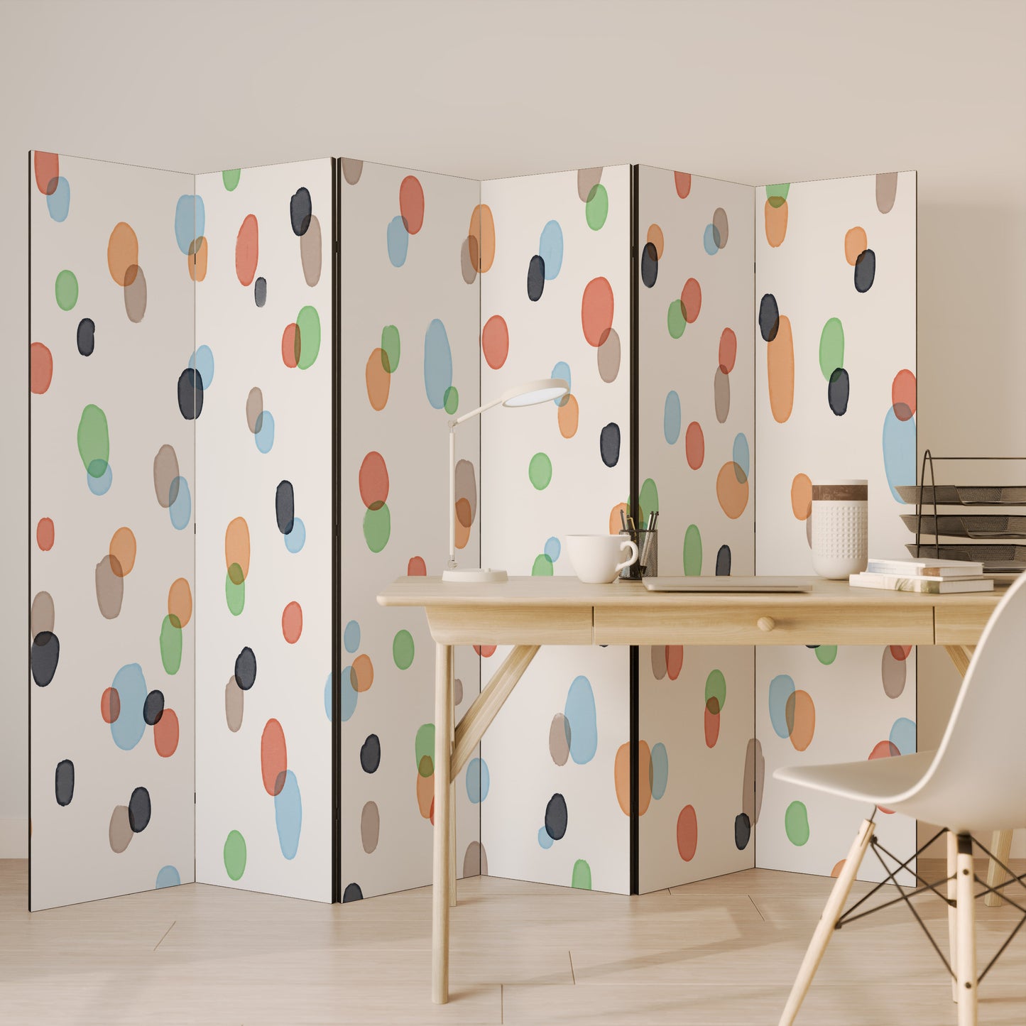 ENERGETIC SPOTS Divisorio decorativo per ambienti a 6 pannelli