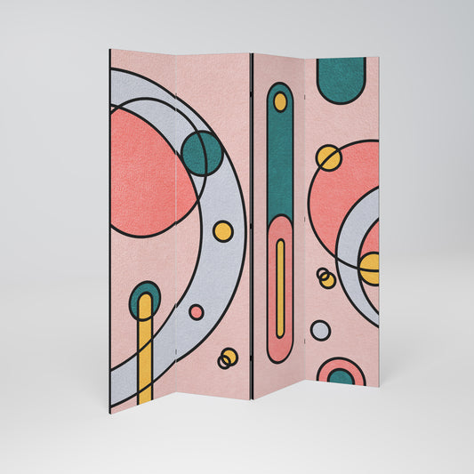 GOSSAMER ECHOES Divisorio decorativo per ambienti a 4 pannelli