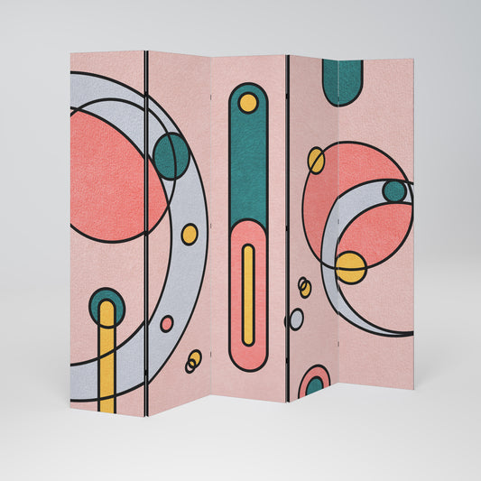 GOSSAMER ECHOES Divisorio decorativo per ambienti a 5 pannelli