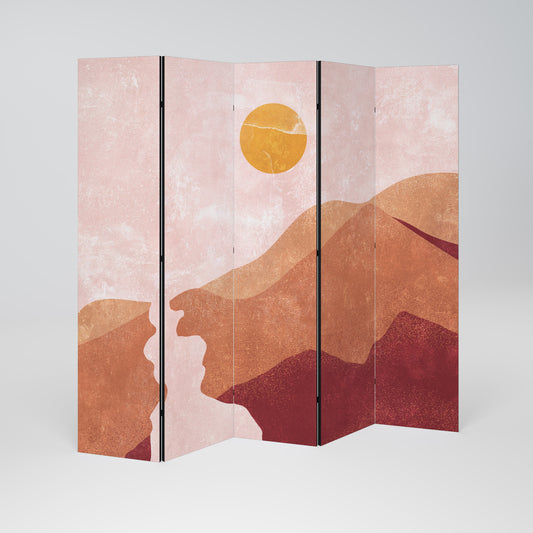 LUMINOUS SUNLIGHT - Divisorio decorativo per ambienti a 5 pannelli