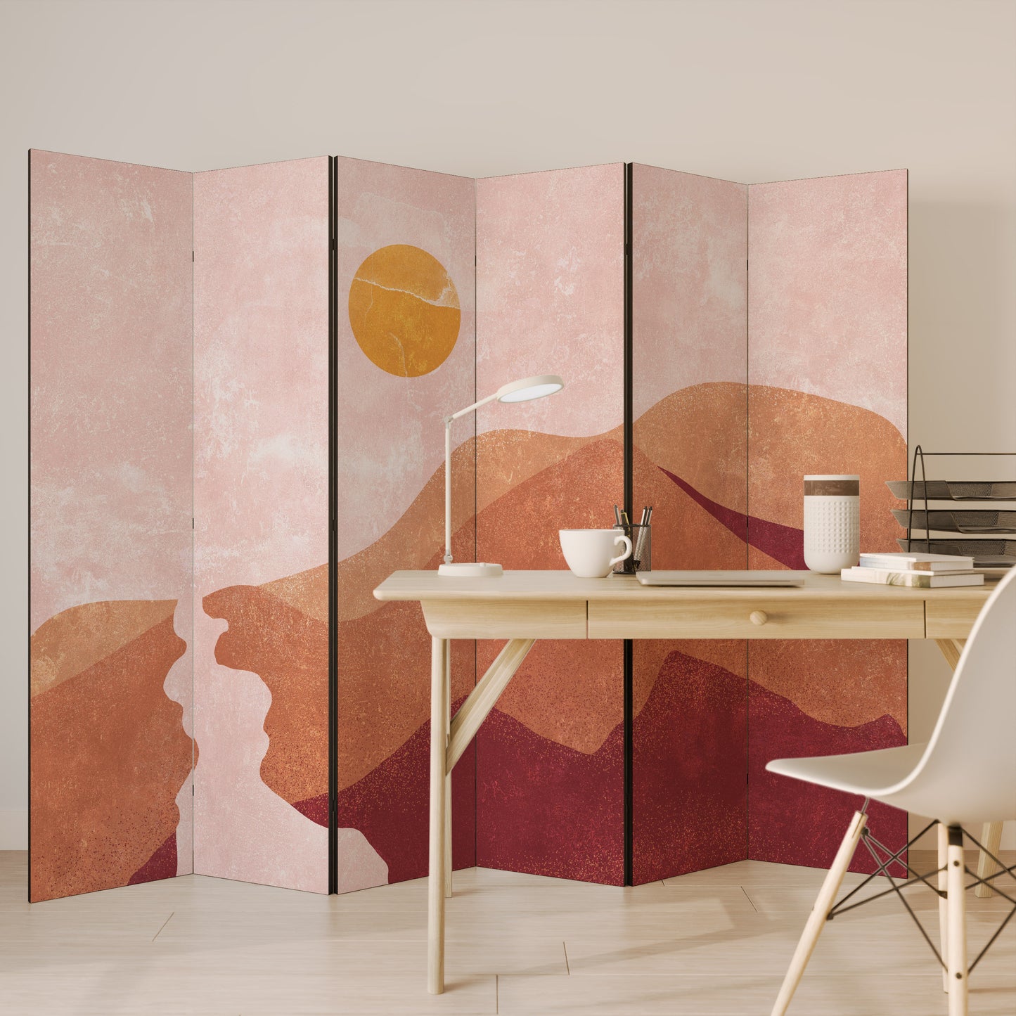 LUMINOUS SUNLIGHT - Divisorio decorativo per ambienti a 6 pannelli