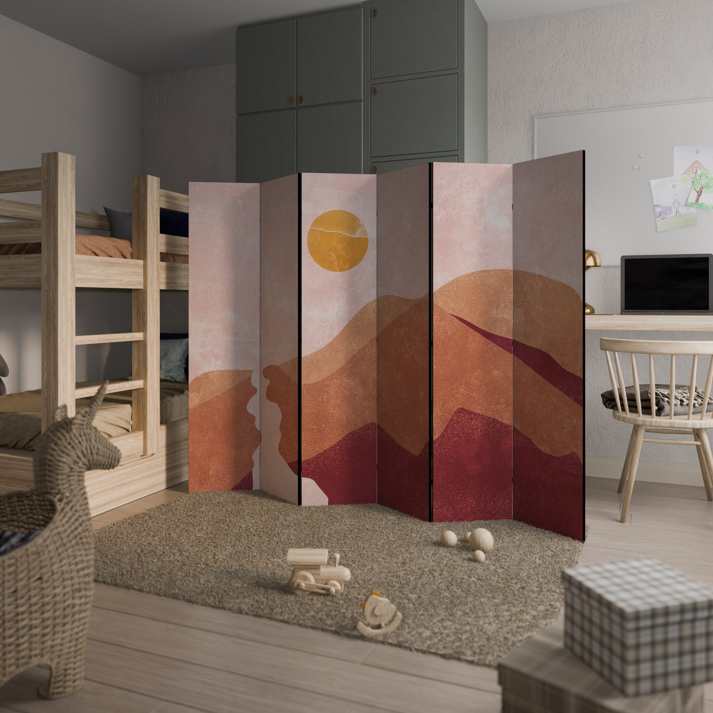 LUMINOUS SUNLIGHT - Divisorio decorativo per ambienti a 6 pannelli