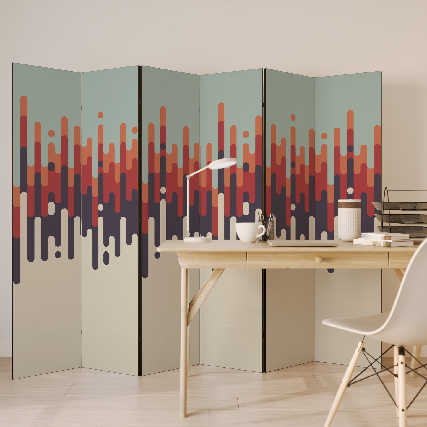 CHROMA CONTOURS Divisorio decorativo per ambienti a 6 pannelli