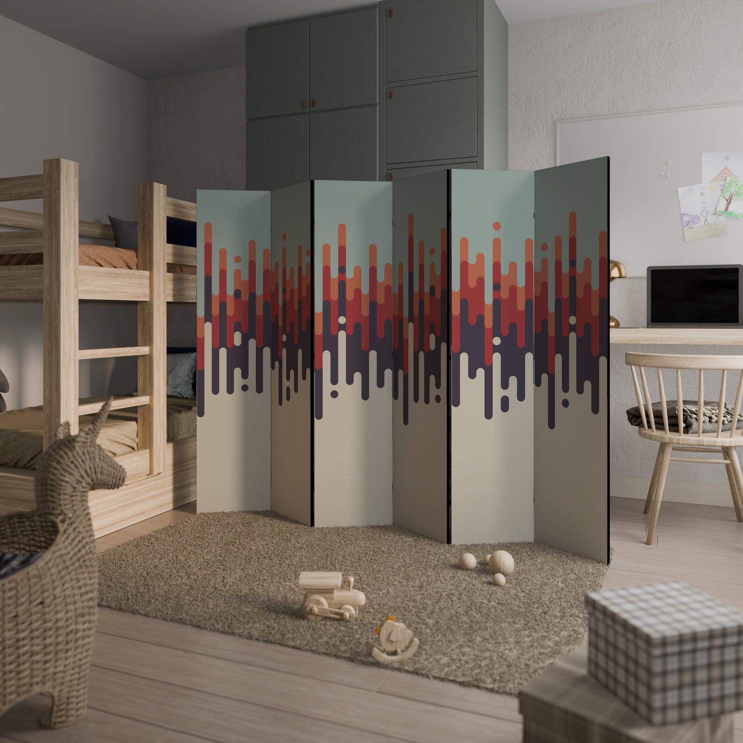 CHROMA CONTOURS Divisorio decorativo per ambienti a 6 pannelli