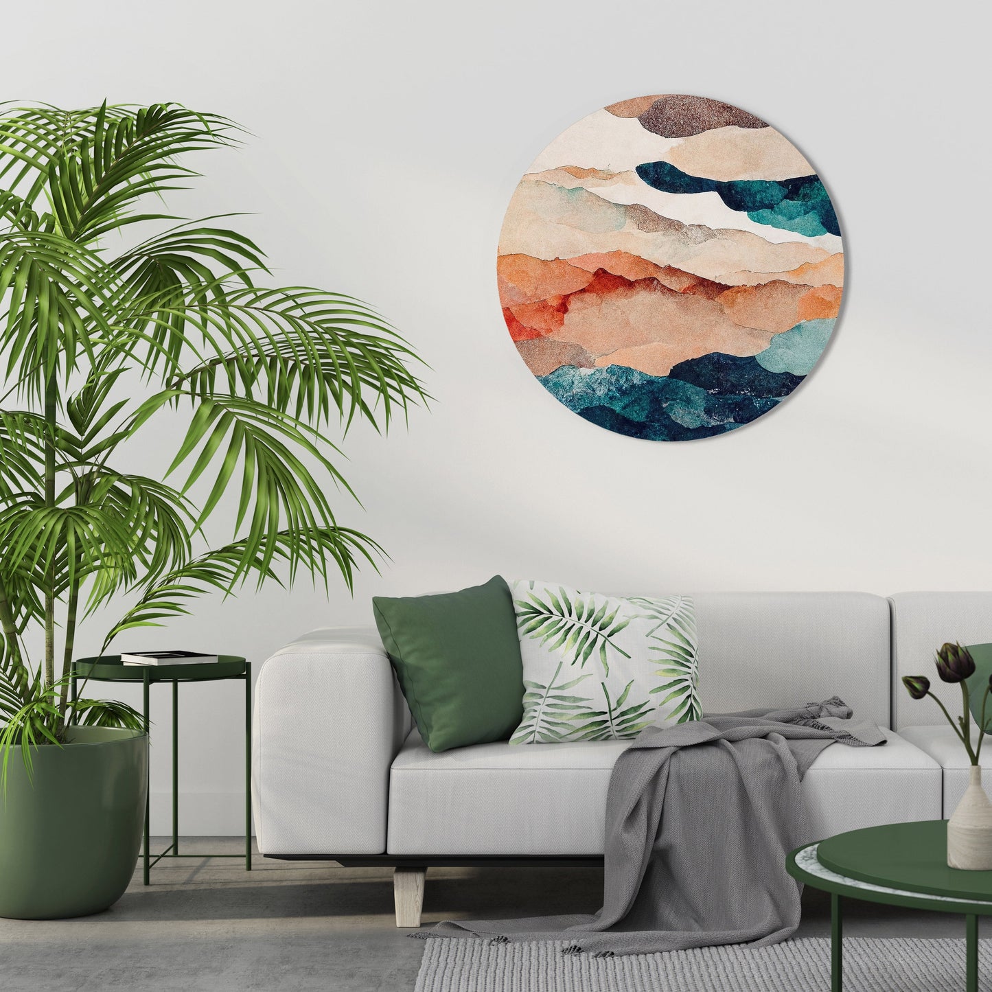 PAESAGGIO ASTRATTO Arte murale rotonda